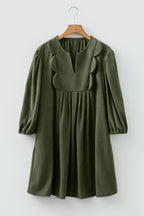 Michelle Pleated Corduroy Mini Dress