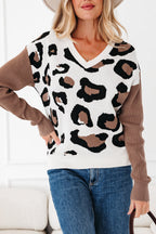 Jocelyn Block Patchwork Sleeve Sweater