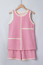 Nala Contrast Trim Casual Tank Set