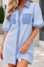 Zaniyah Color Block Patchwork Shirt
