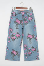 Esme Floral Print Bootcut Jeans