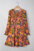 Anna Smocked Ruffled Mini Dress