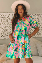 Brynleigh Floral Puff Sleeve Babydoll Dress