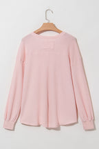 Talinia Shoulder Loose Blouse Long Sleeve Top