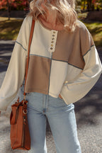 Jaliyah Knit Stitch Detail Long Sleeve Top