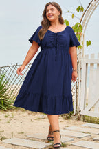 Tru High Waist Midi PLUS Dress