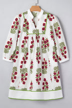 Halo Sleeve Loose Floral Dress