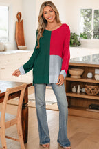 Demi Block Knit Loose Sweater
