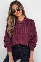 Julietta Mixed Textured Knitted Sweater