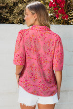 Josephine Floral Wide Short Sleeve Loose Top