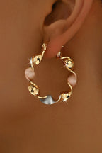 Julieta Plated alloy Hoop Earrings