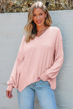 Talinia Shoulder Loose Blouse Long Sleeve Top