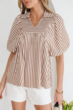 Lina Short Puff Sleeve Blouse