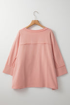 Naomi Floral Starbust Exposed Seam Mineral Wash Top