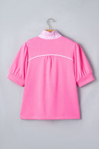 Mckenzie Collar Short Sleeve Blouse