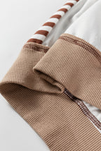 Zyla Contrast Stitching Oversize Sweatshirt