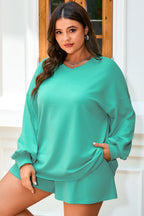 Naomi Drop Shoulder Pullover PLUS Top