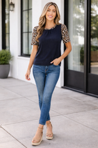 Ayra Patchwork Short Sleeve Top