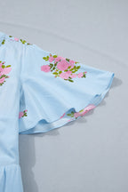Lucy Print Scalloped Trim PLUS Dress