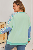 Opal Sleeve Notched top Long Sleeve PLUS Top