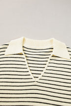 Wynter Stripe Turn Down Sweater