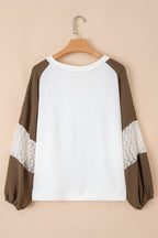 Julietta Patchwork Balloon Sleeve PLUS Blouse