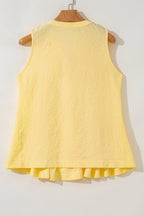 Kenzie Notched Pleated Tank Top