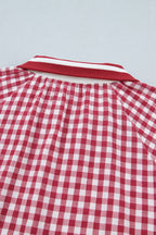 Journi Patchwork Half Zip Blouse