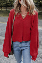 Evelyn Knit Drop Shoulder Sweater