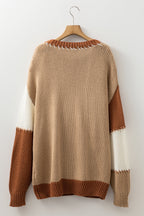 Valerie Color Block Knitted PLUS Sweater