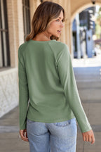 Millie Seam Detail Raglan Long Sleeve Top