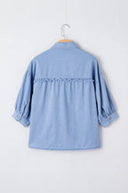 Londyn Bracelet Sleeve Chambray Shirt