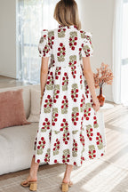Promise Sleeve Tiered Maxi Dress
