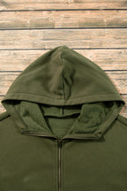 Kate Fleece Lined Half Zipper Kangaroo Pockets Loose Hoodie