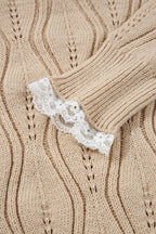 Abigail Lace Patchwork Sleeve Sweater