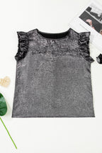 Amelia Ruffle Trim Sleeveless Top