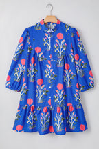 Zahra Sleeve Ruffle Hem Dress