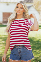 June Stripe Patchwork T Shirt