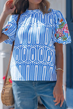 Aadhya Embroidered Puff Sleeve Blouse