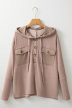 Olivia Patchwork Corded Drawstring Hoodie