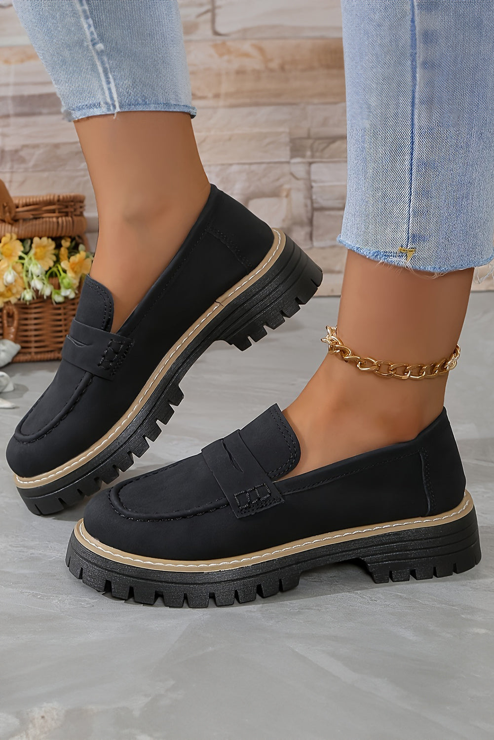 Lyra Slip On Chunky Loafers