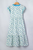 Clementine Flutter Sleeve Long Dress