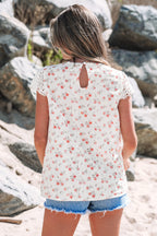 Estelle Crochet Cap Sleeve Blouse