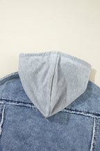 Olivia Hooded Raw Hem Jacket