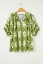 Gabriella Floral Short Sleeve PLUS Top