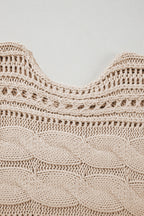 Emma Cable Knit Cropped Sweater
