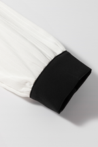 Ramila Textured Colorblock Elegant Blouse