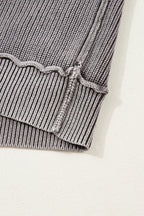 Sunny Patchwork Knit Open Sweater