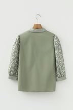 Kaiya Sleeve Contrast Patchwork Blouse