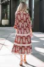 Katie Trim Tiered Maxi Dress